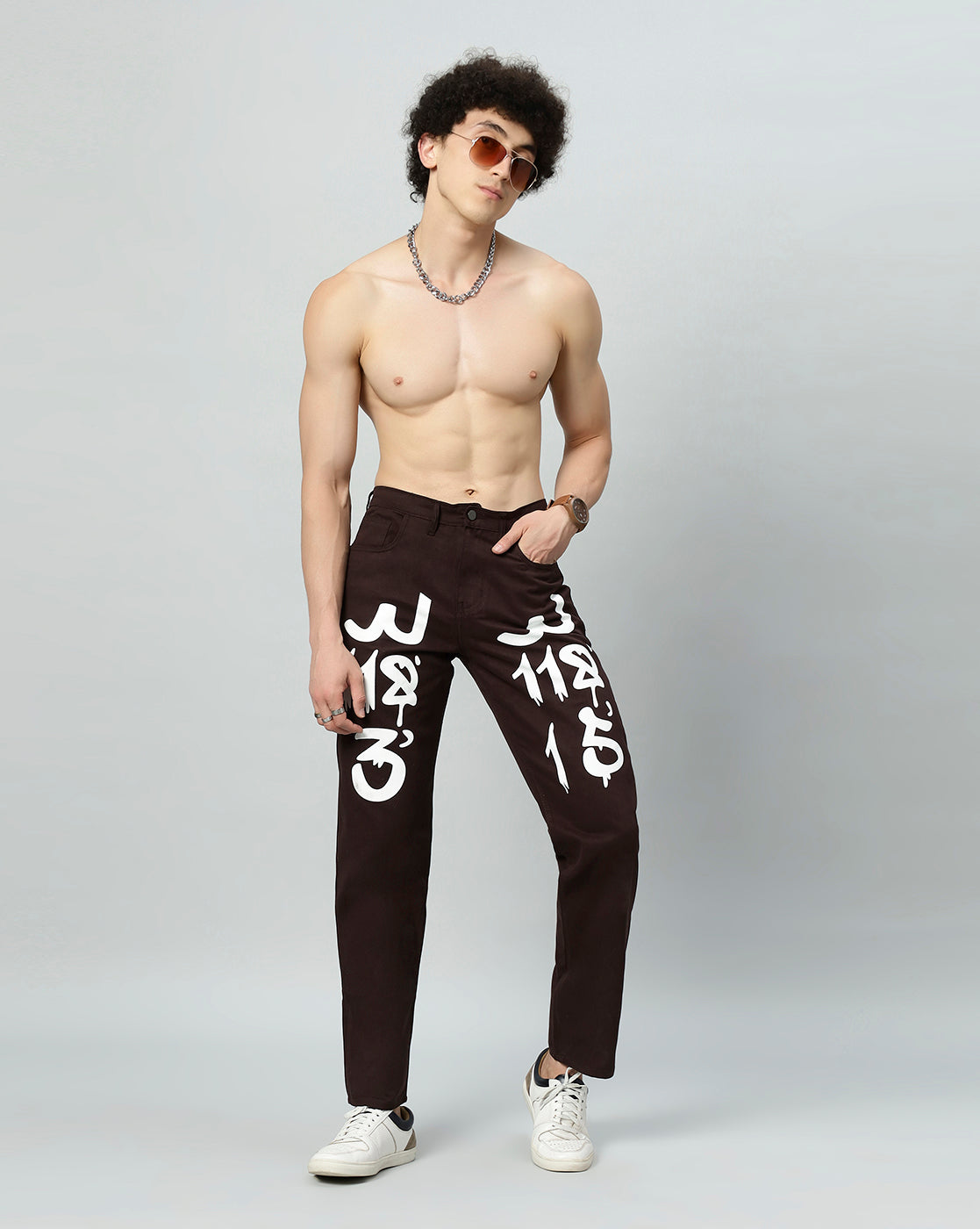 Rebel Print Denim Men’s Urban Jeans