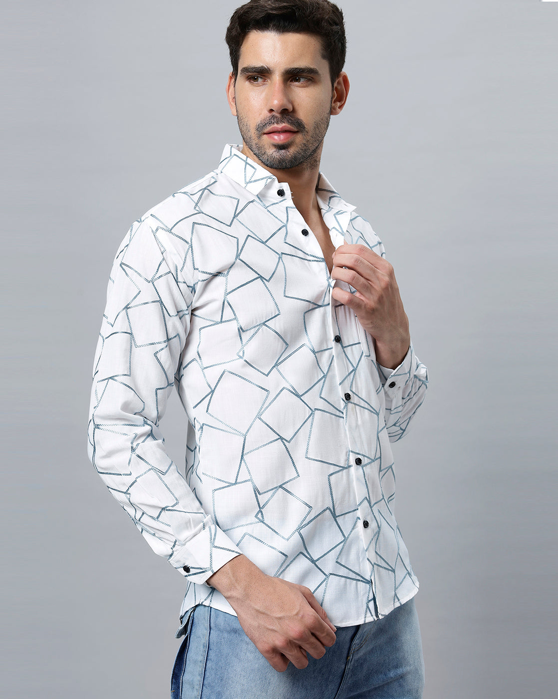 Men Slim Fit Printed Casual Shirt