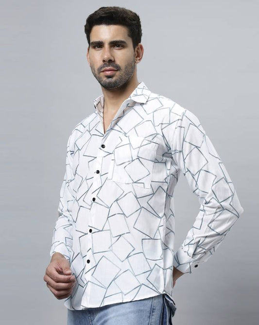 Men Slim Fit Printed Casual Shirt