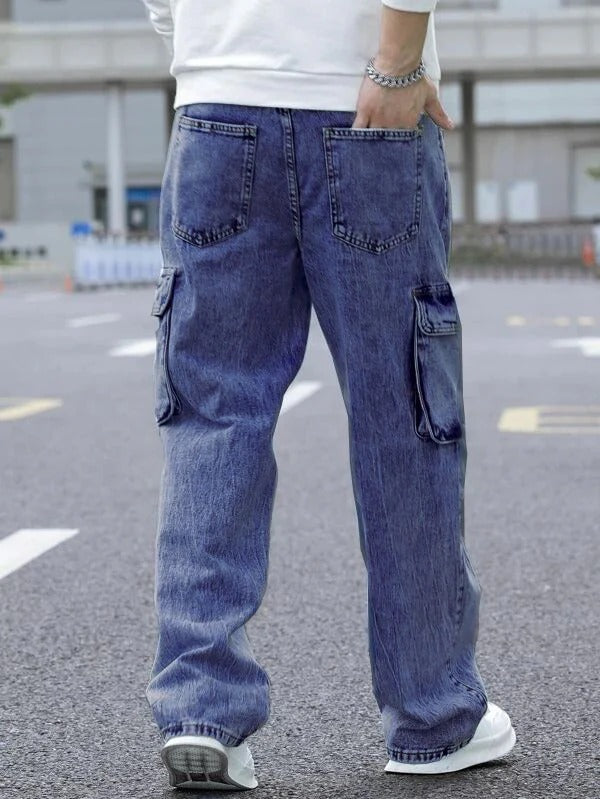 Men Cargos - Dark Blue