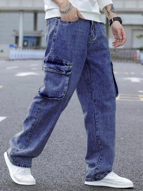 Men Cargos - Dark Blue