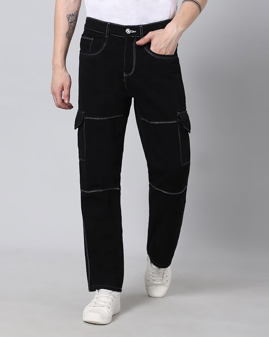 Urban Edge Cargo Denim Jeans for Men