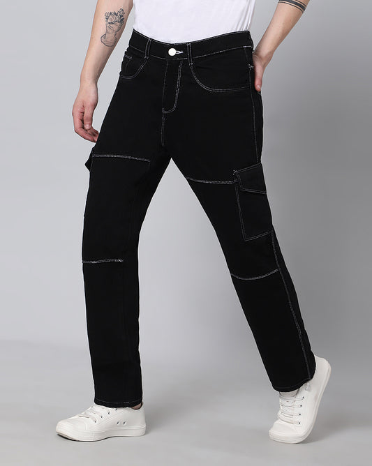 Urban Edge Cargo Denim Jeans for Men