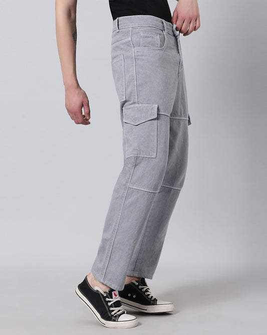Urban Edge Cargo Denim Jeans for Men