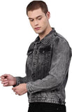 Men Washed Denim Jacket - Grey