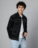 Men Solid Denim Jacket