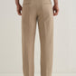 Straight Fit Men Khaki Trousers