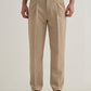 Straight Fit Men Khaki Trousers