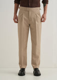 Straight Fit Men Khaki Trousers