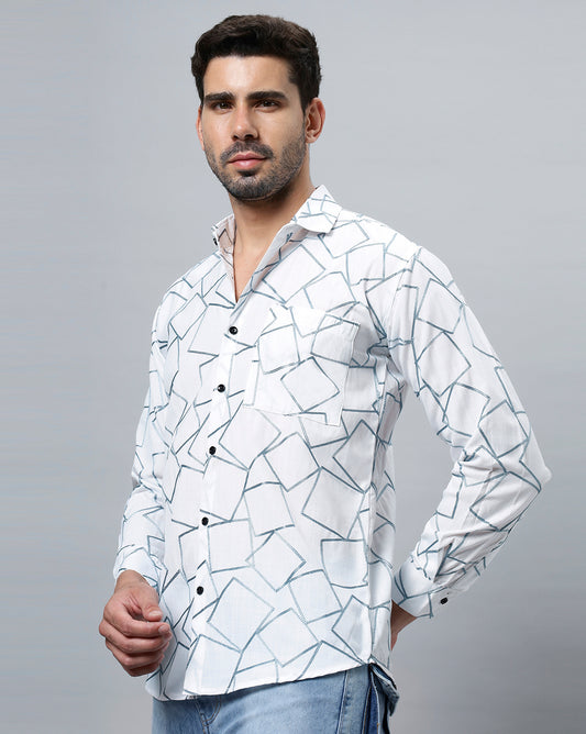 Men Slim Fit Printed Casual Shirt