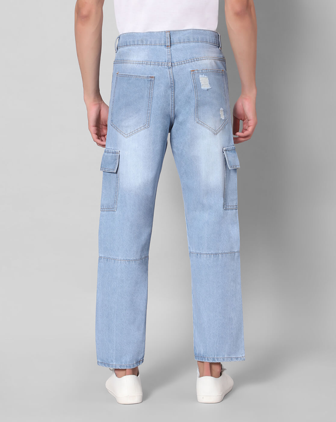 Men Cargos - Light Blue