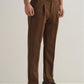 Straight Fit Men Khaki Trousers