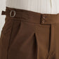 Straight Fit Men Khaki Trousers