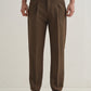 Straight Fit Men Khaki Trousers