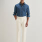 Straight Fit Men White Trousers