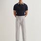 Straight Fit Men Khaki Trousers-Grey