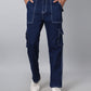 Men Denim Cargos - Blue