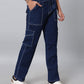 Men Denim Cargos - Blue