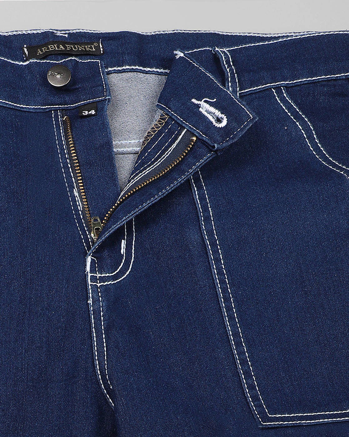 Men Denim Cargos - Blue