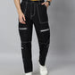 Men Denim Cargos - Black