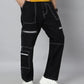 Men Denim Cargos - Black