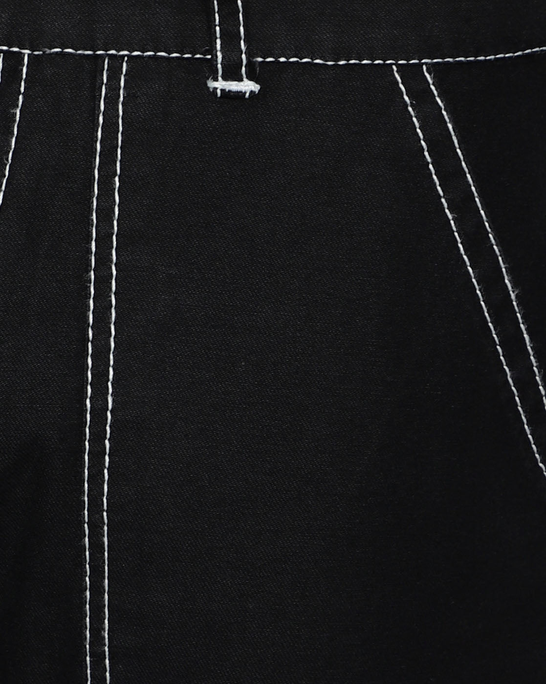 Men Denim Cargos - Black