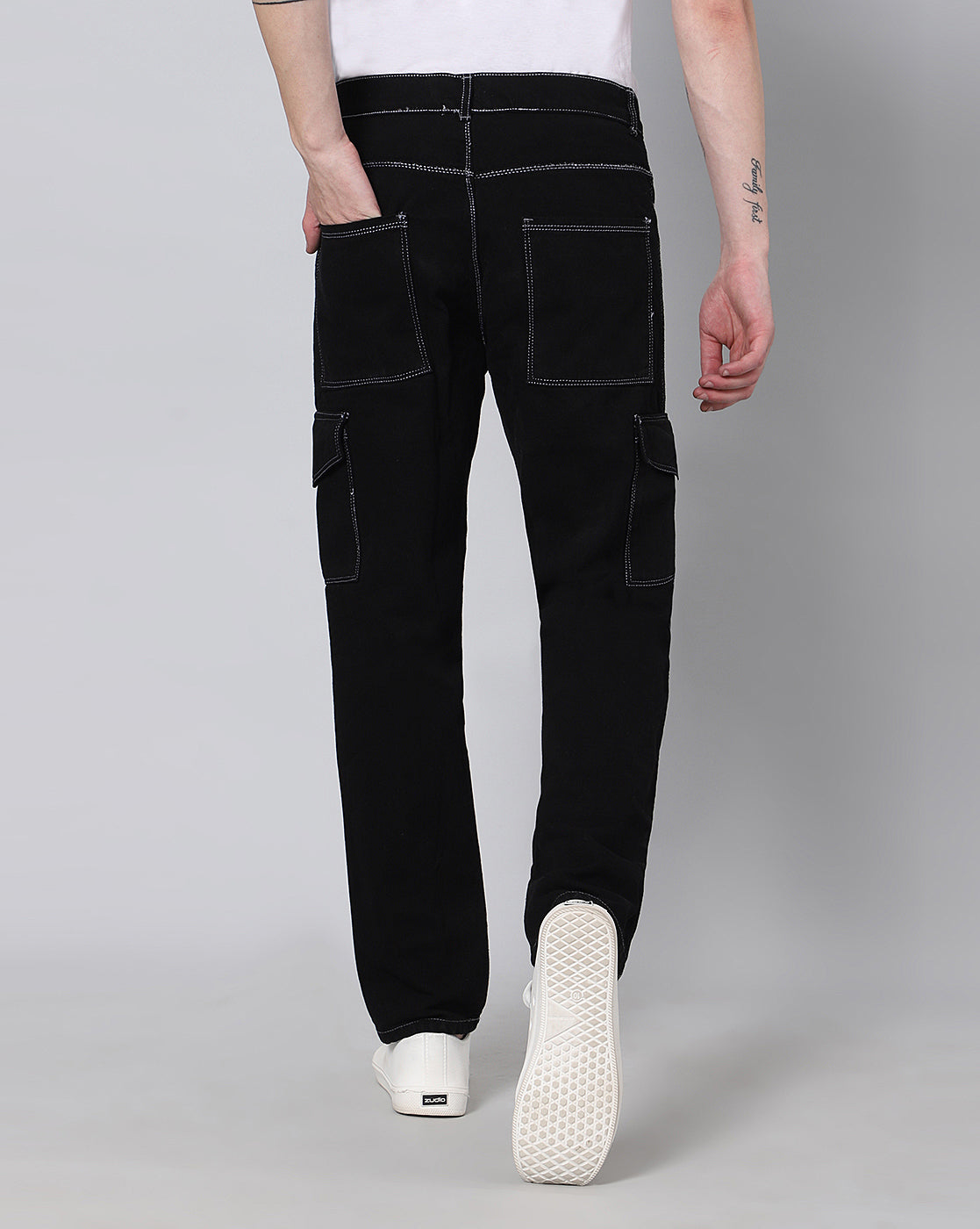 Urban Edge Cargo Denim Jeans for Men