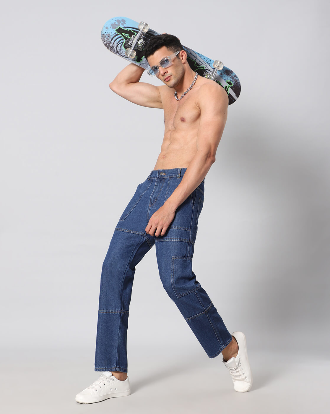 Men Cargos - Blue