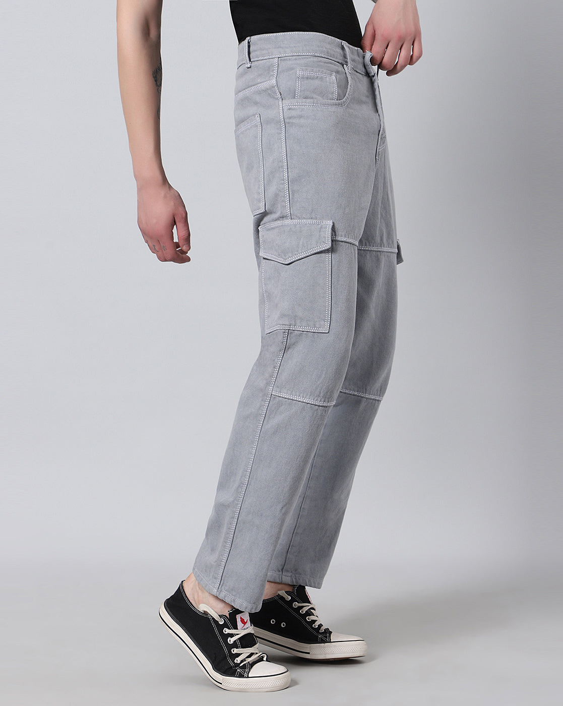 Urban Edge Cargo Denim Jeans for Men