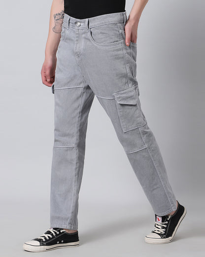 Urban Edge Cargo Denim Jeans for Men