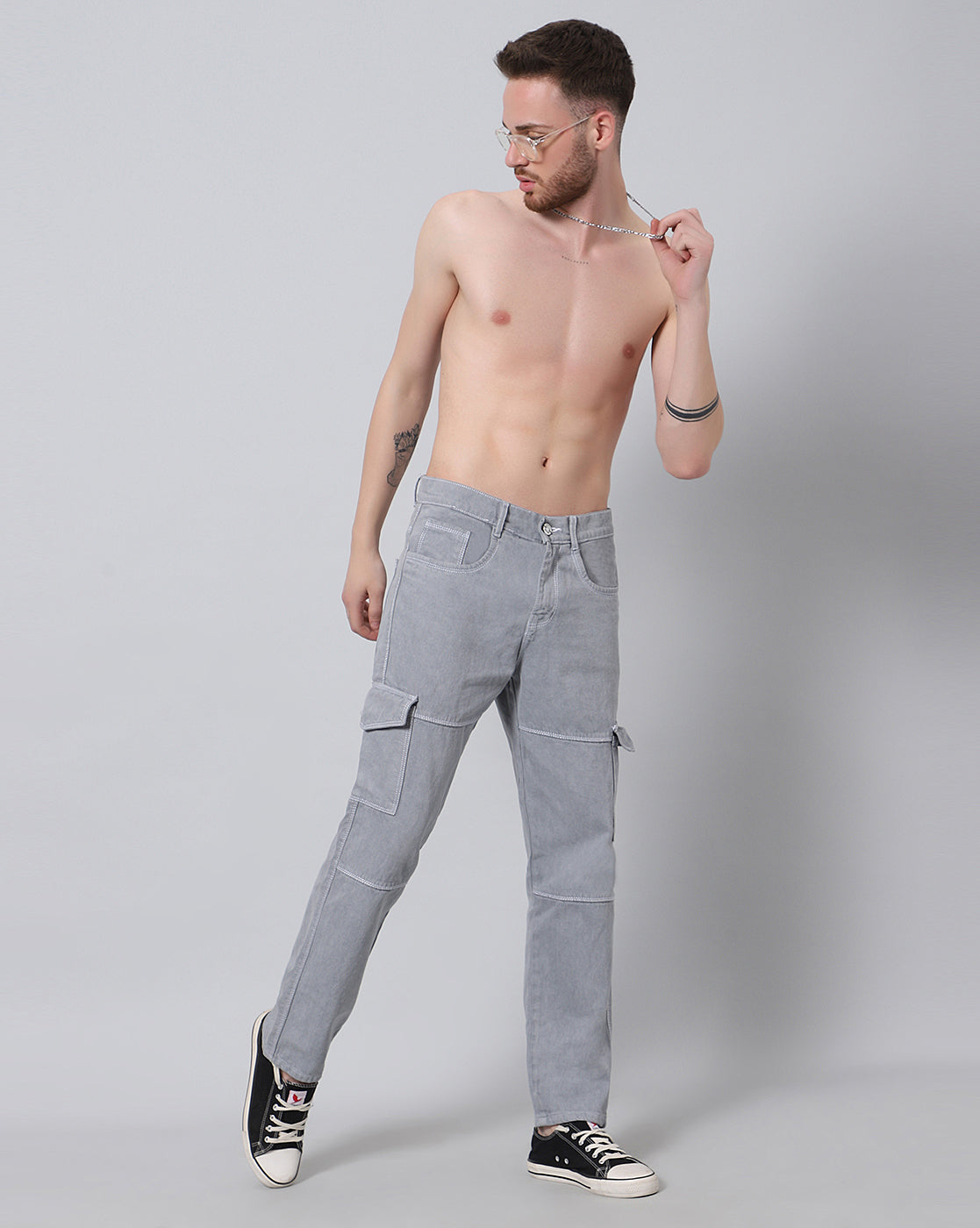 Urban Edge Cargo Denim Jeans for Men