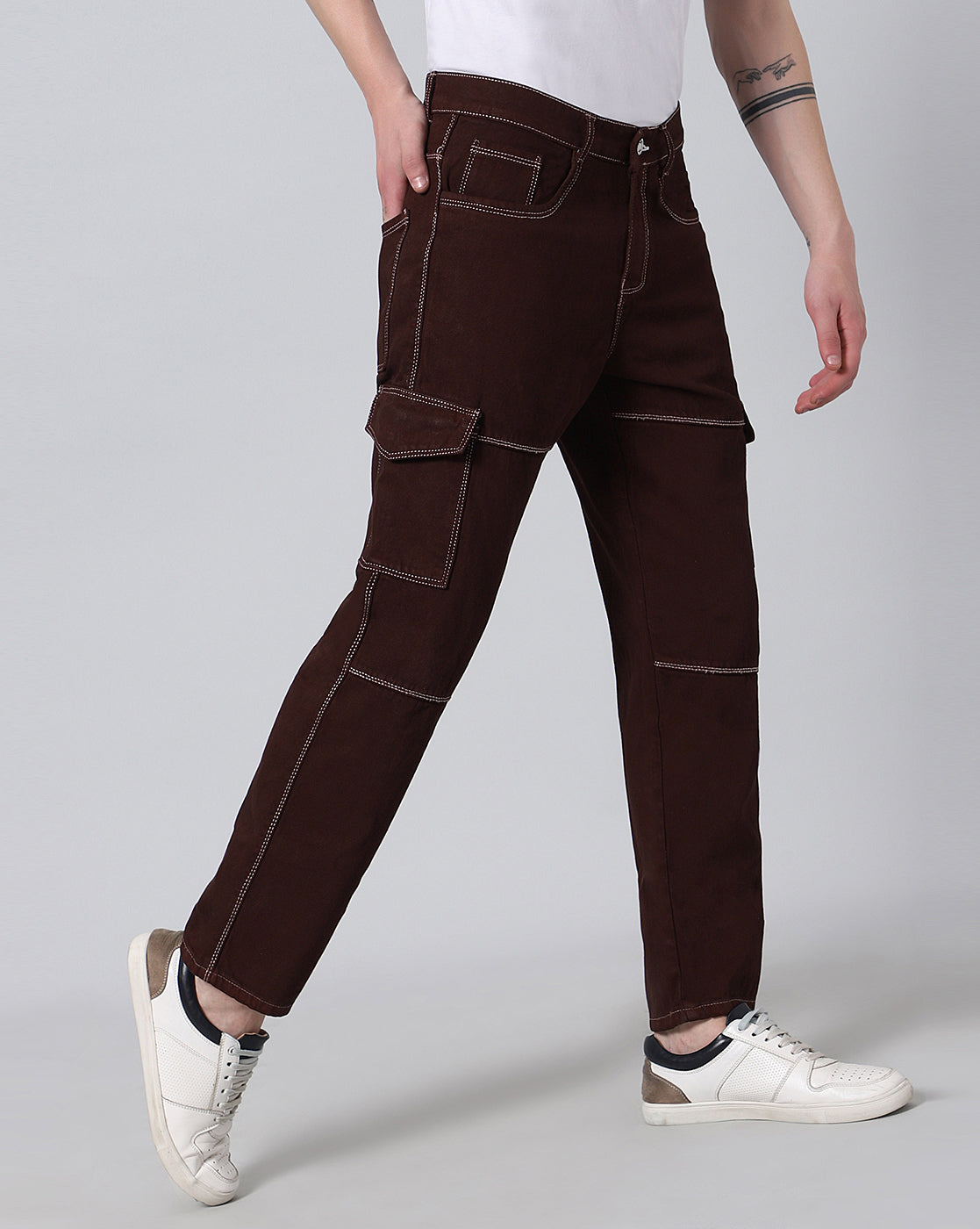 Urban Edge Cargo Denim Jeans for Men