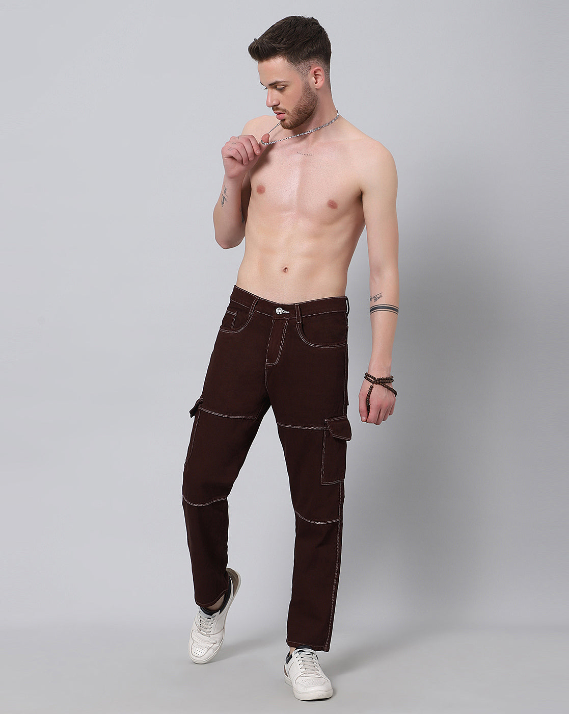 Urban Edge Cargo Denim Jeans for Men