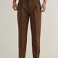 Straight Fit Men Khaki Trousers