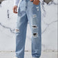 Men Regular Mid Rise Light Blue Jeans