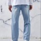 Men Regular Mid Rise Light Blue Jeans