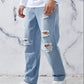 Men Regular Mid Rise Light Blue Jeans