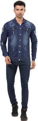 Men Denim Jacket - Blue