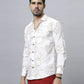 Men Slim Fit Printed Casual Shirt - White