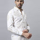 Men Slim Fit Printed Casual Shirt - White