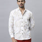 Men Slim Fit Printed Casual Shirt - White