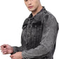 Men Washed Denim Jacket - Grey
