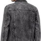 Men Washed Denim Jacket - Grey