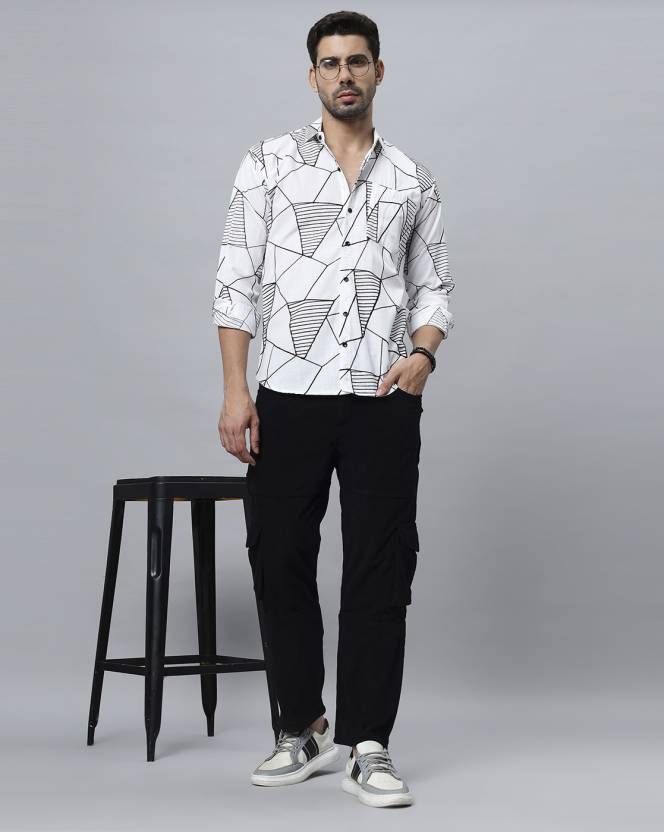Men Slim Fit Graphic Print Casual Shirt